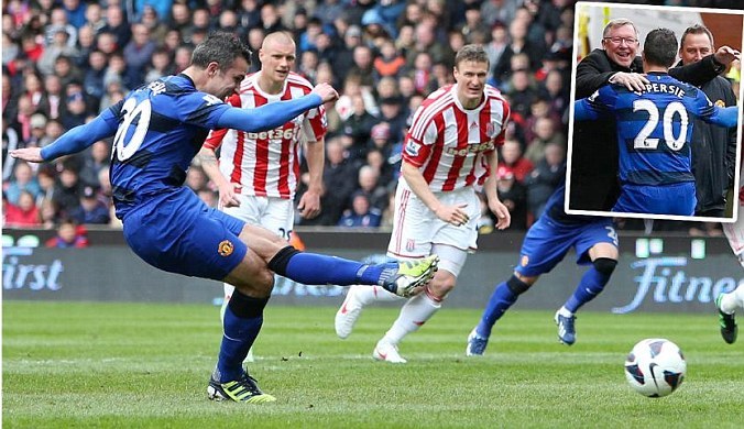 MU vs Stoke 2-0, Van Persie Ends Drought as Title Edges Closer